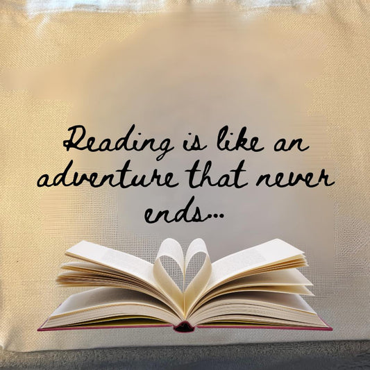 Reading is Like An Adventure Large Tote