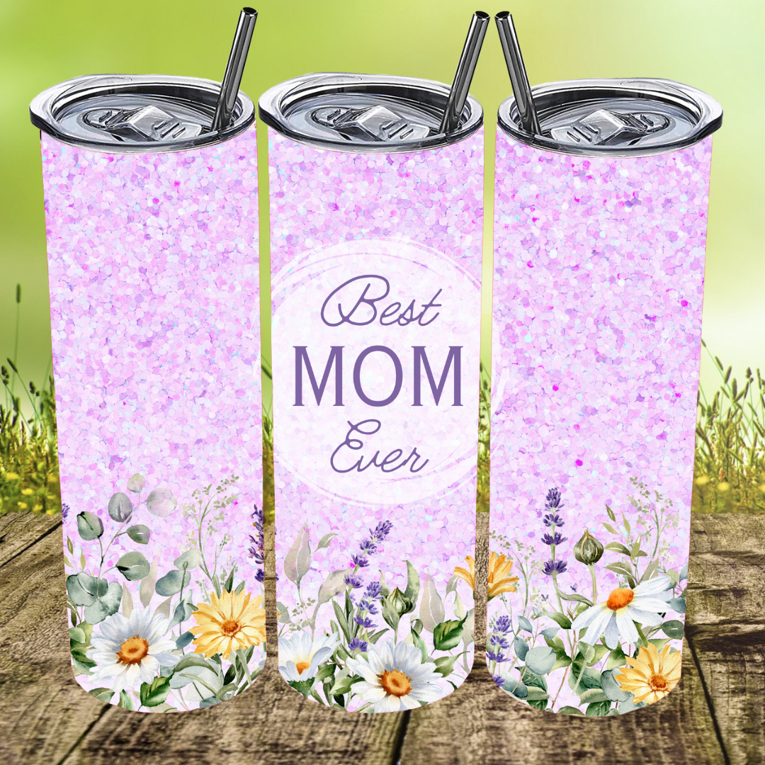 Purple Best Mom Ever Tumbler