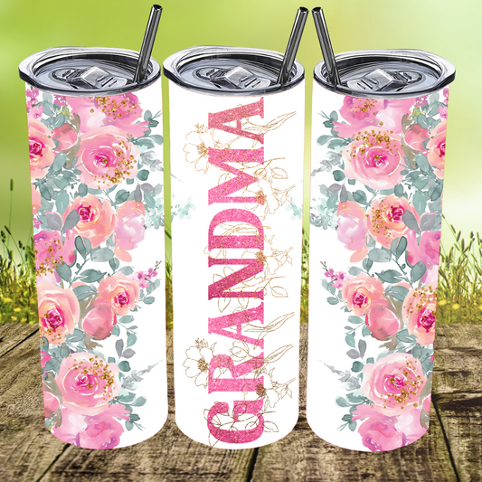 Grandma Floral Tumbler