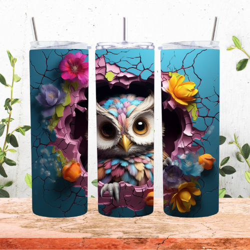 3D Owl Tumbler
