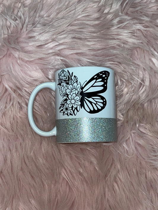 11oz Flower Butterfly Coffee Mug