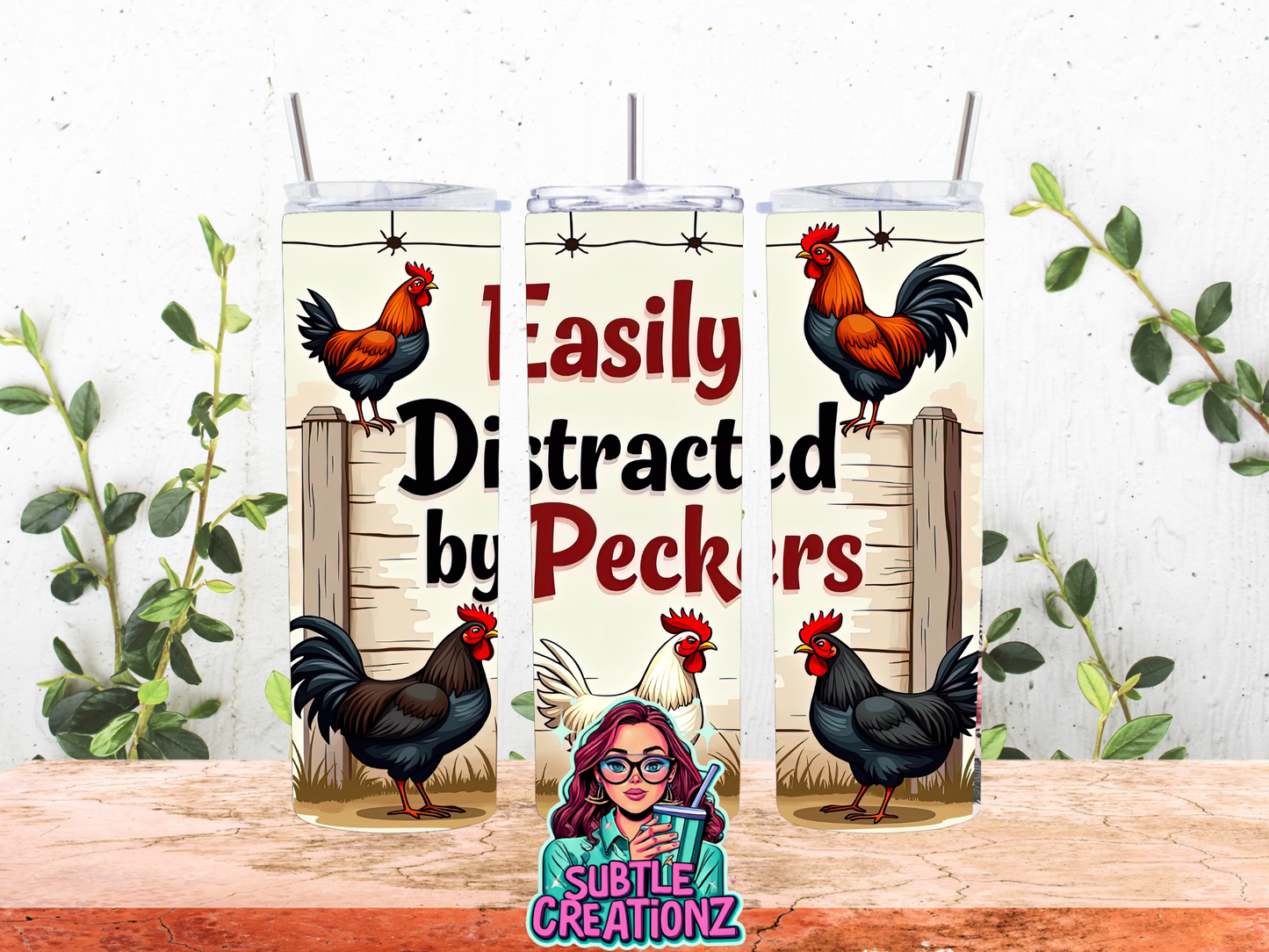 Distracted by Peckers 20oz Tumbler