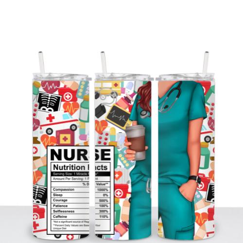 Nurse Nutrition Facts 20oz Tumbler