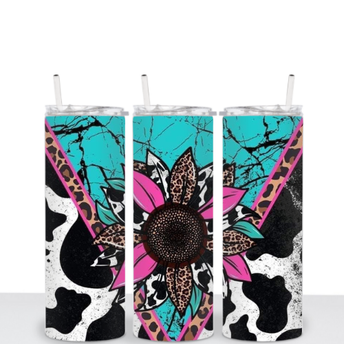 Teal Country Sunflower 20oz Tumbler