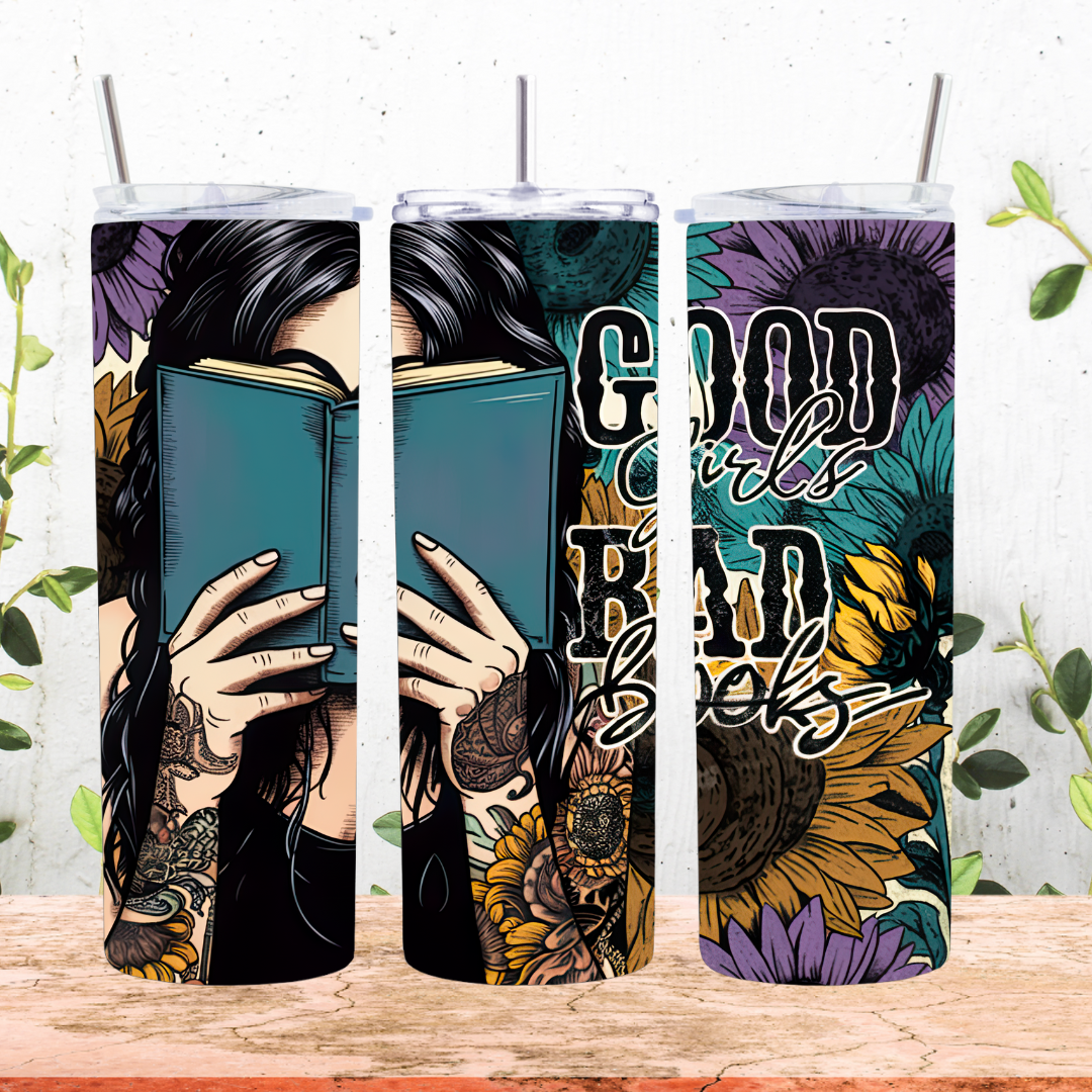 Good Girls Read Bad Books W/Sunflower 20oz Tumbler