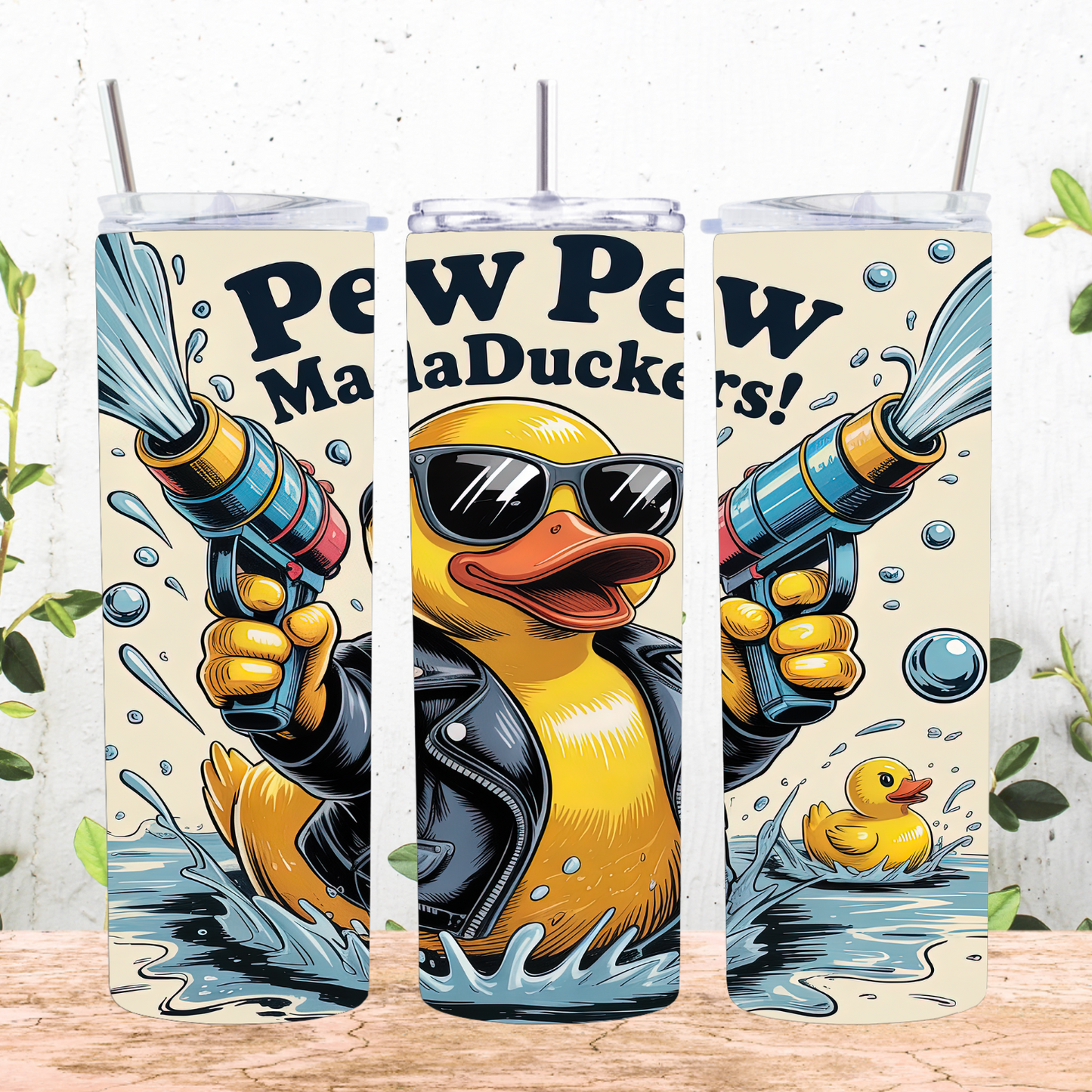 Pew Pew MadaDuckers Tumbler