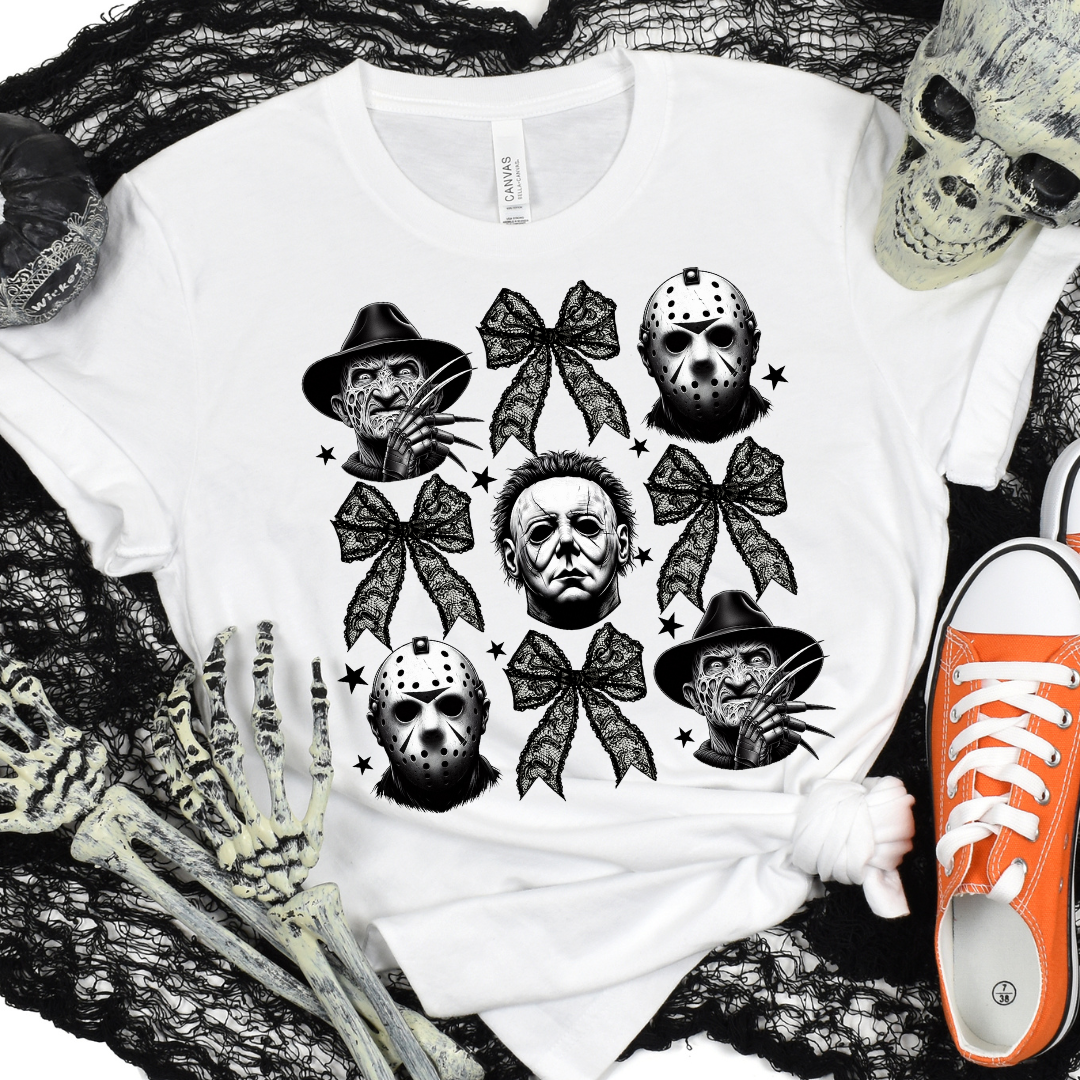 Adult Size Coquette Bow Horror T-Shirt