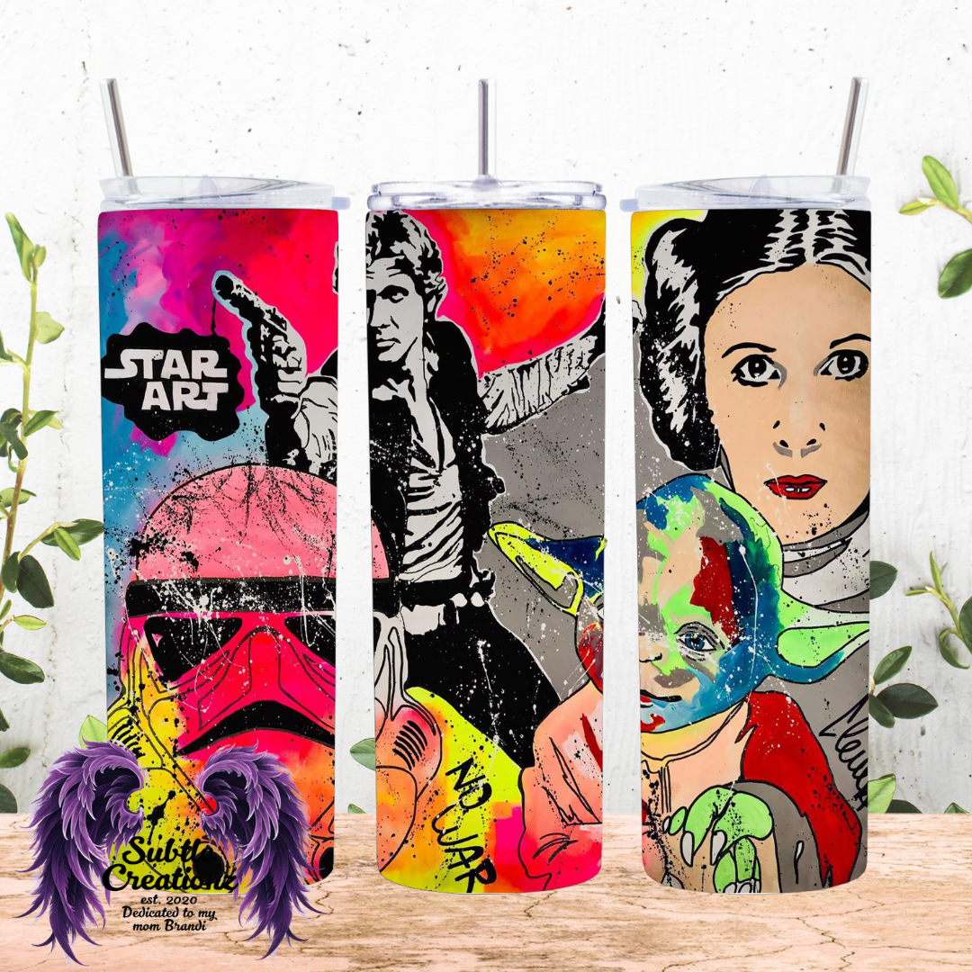 Star Neon/Watercolor Tumbler