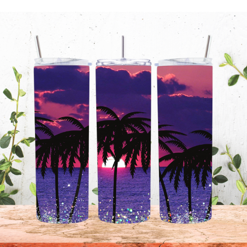 Palm Tree Sunset 20oz Tumbler