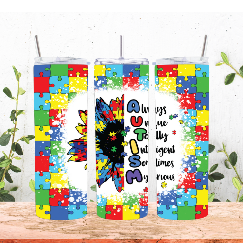 Autism Sunflower 20oz Tumbler