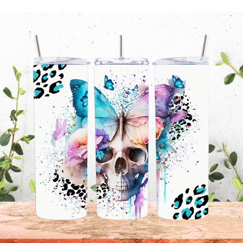 Skull Butterfly 20oz Tumbler