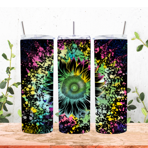 Neon Flower 20oz Tumbler