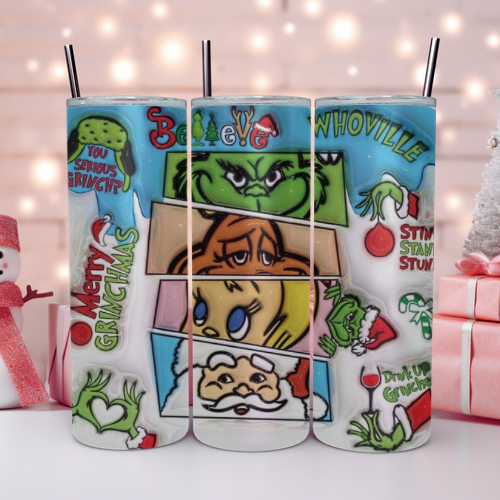 Stacked Christmas Tumbler