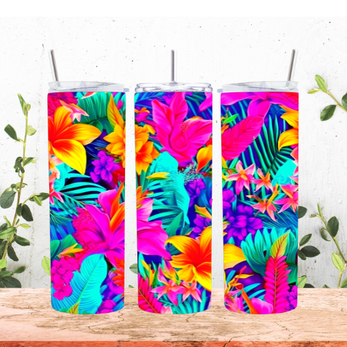 Hawaiian Flowers 20oz Tumbler