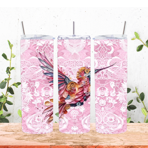 Pink Hummingbird 20oz Tumbler