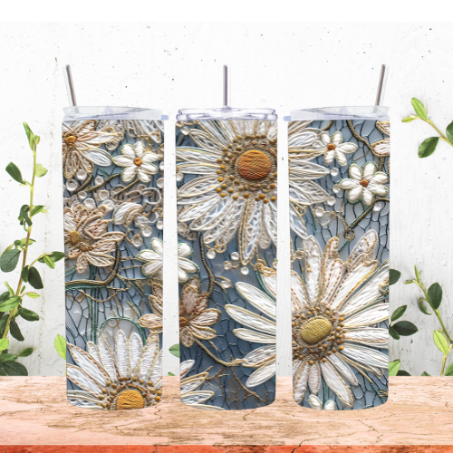 White Daisies 20oz Tumbler