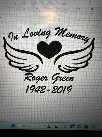 Custom Memorial Car Decal