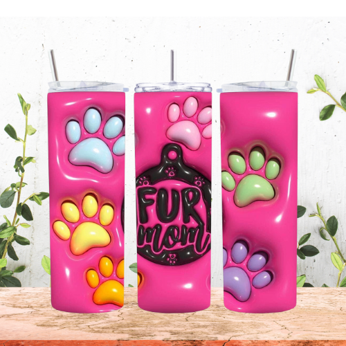 Fur Mom Bubble 20oz Tumbler