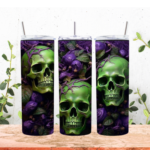 Green Skulls 20oz Tumbler