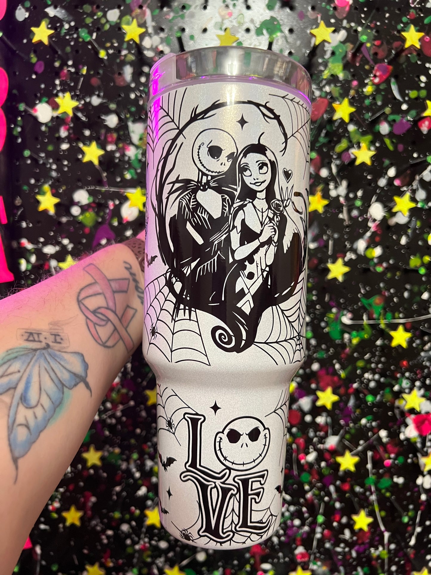 Skeleton And Love Handle Tumbler