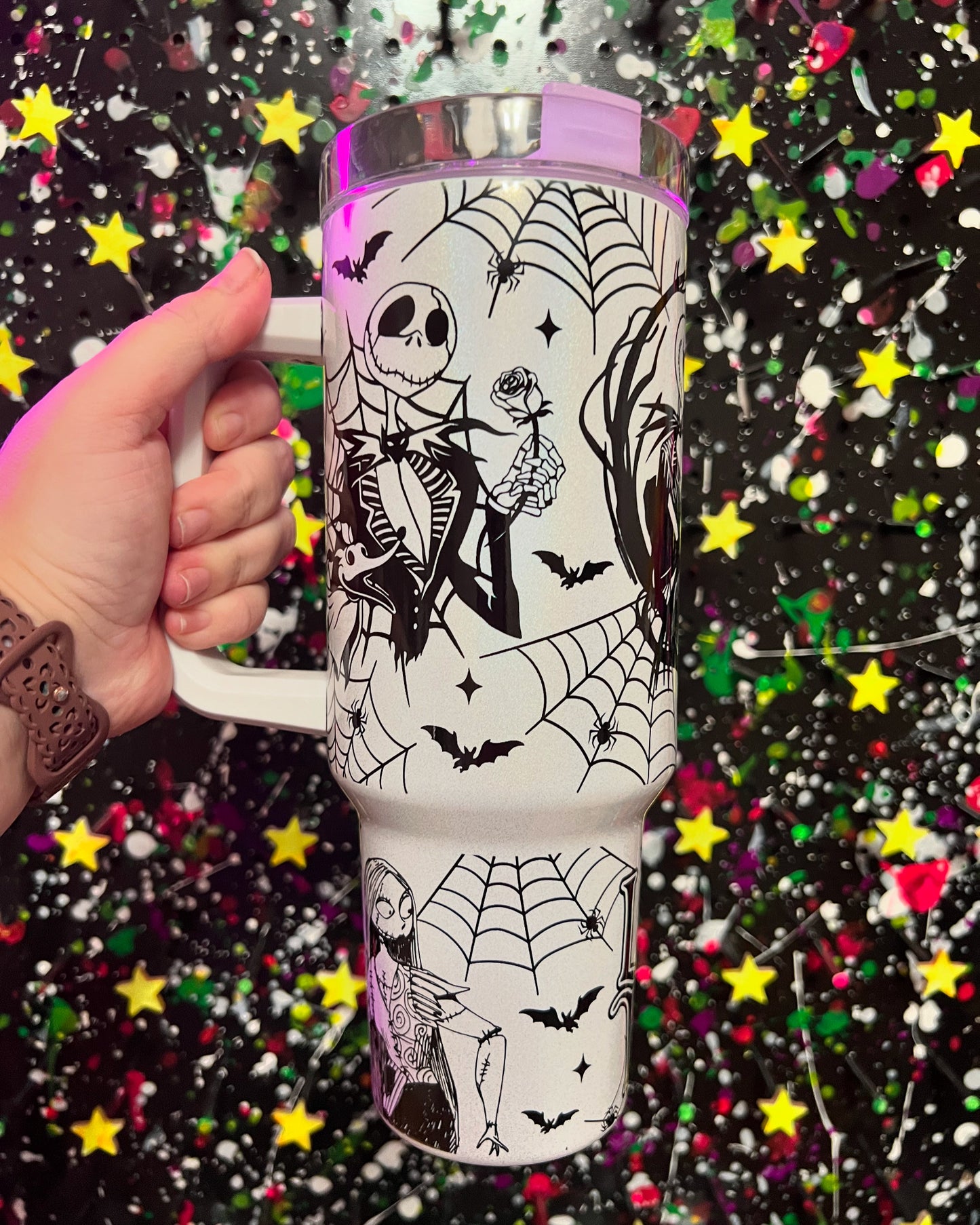 Skeleton And Love Handle Tumbler