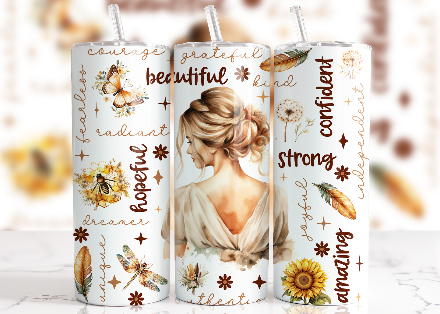 Blonde Hair Inspirational Tumbler