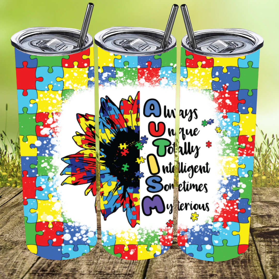 Autism Awareness - Sunflower Tumbler