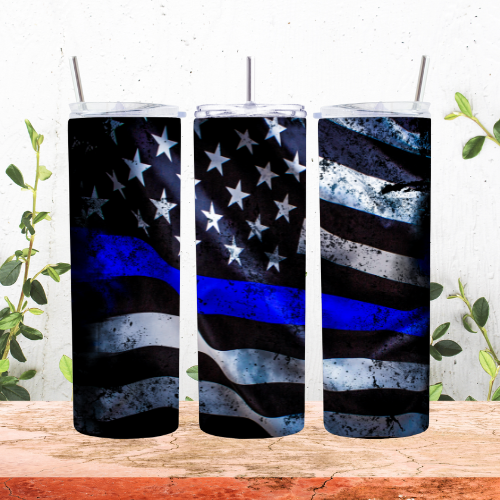 Blue Line Flag 20oz Tumbler