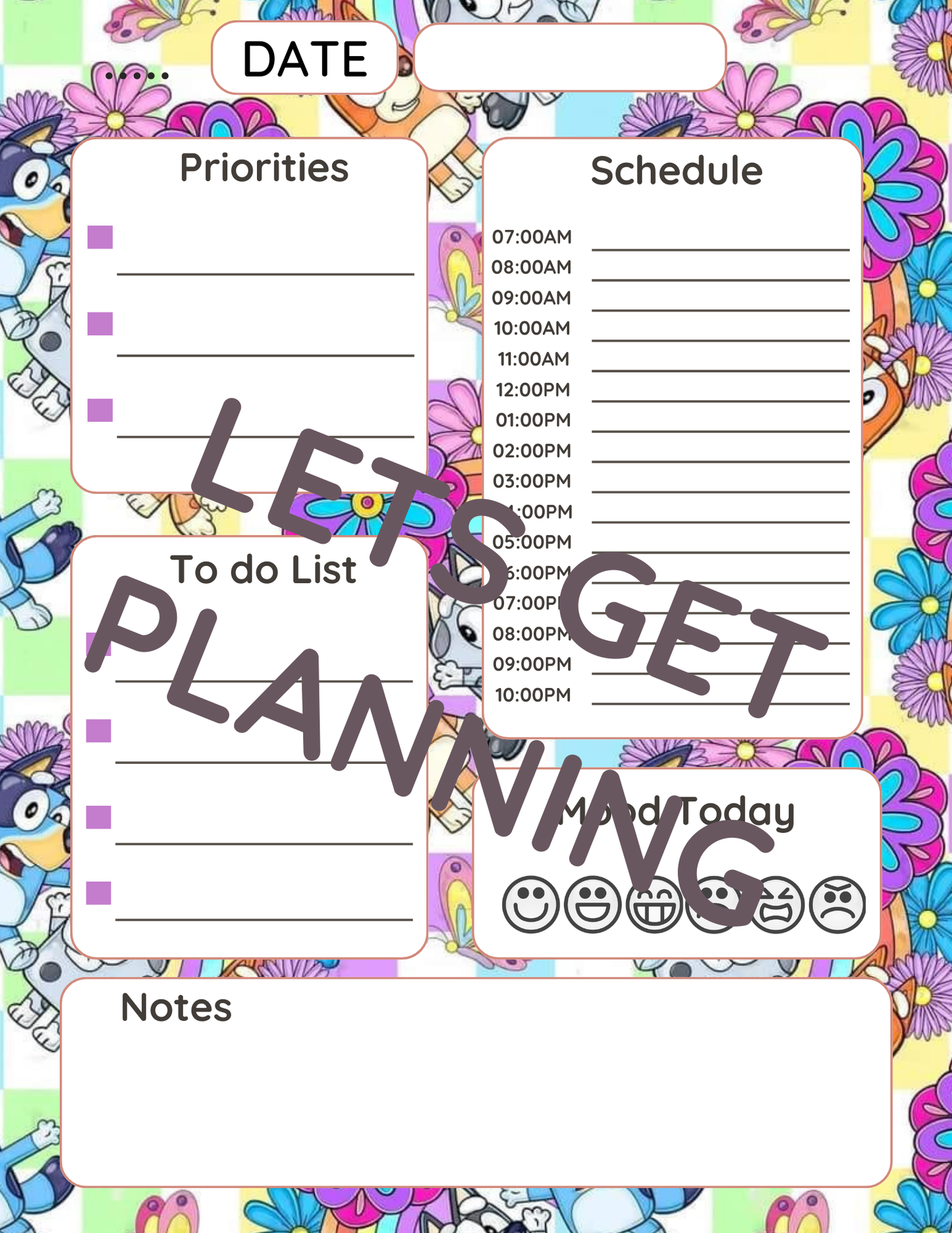 Daily Planner - Blue Theme