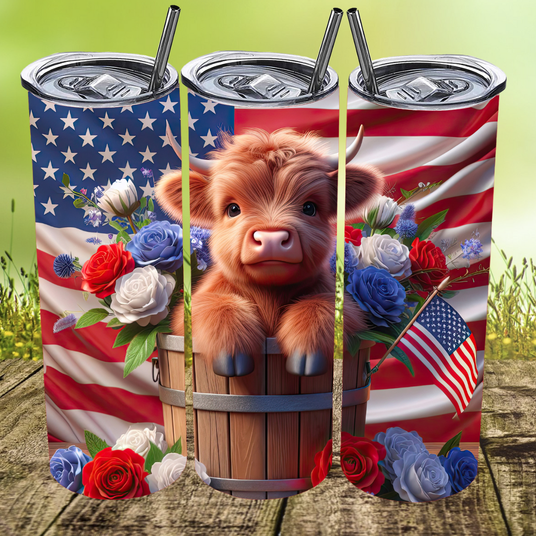 Patriotic Moo Tumbler