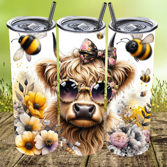 Bee Sunglass Moo Tumbler