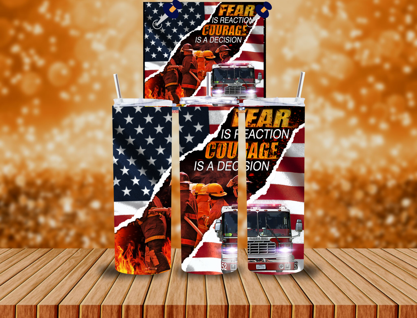 Fear is Reaction Courage is a Decision 20oz Tumbler