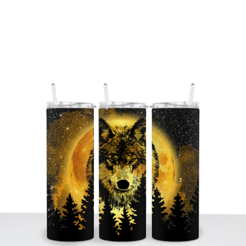 Full Moon Wolf 20oz Subliminal Tumbler