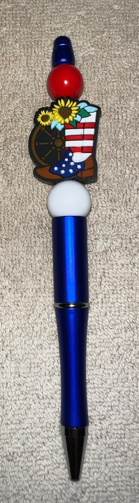 Patriotic Boot Pen Blue