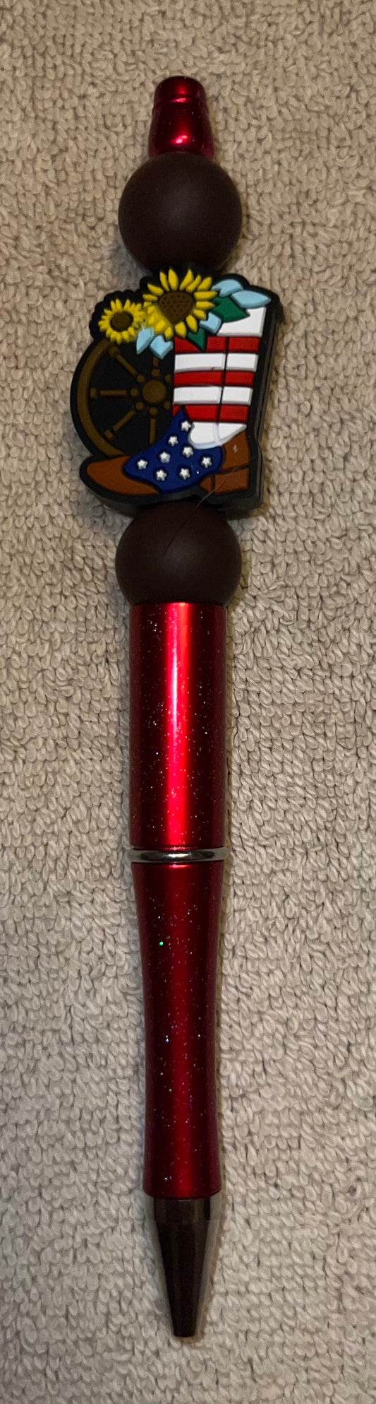 Patriotic Boot Pen Red