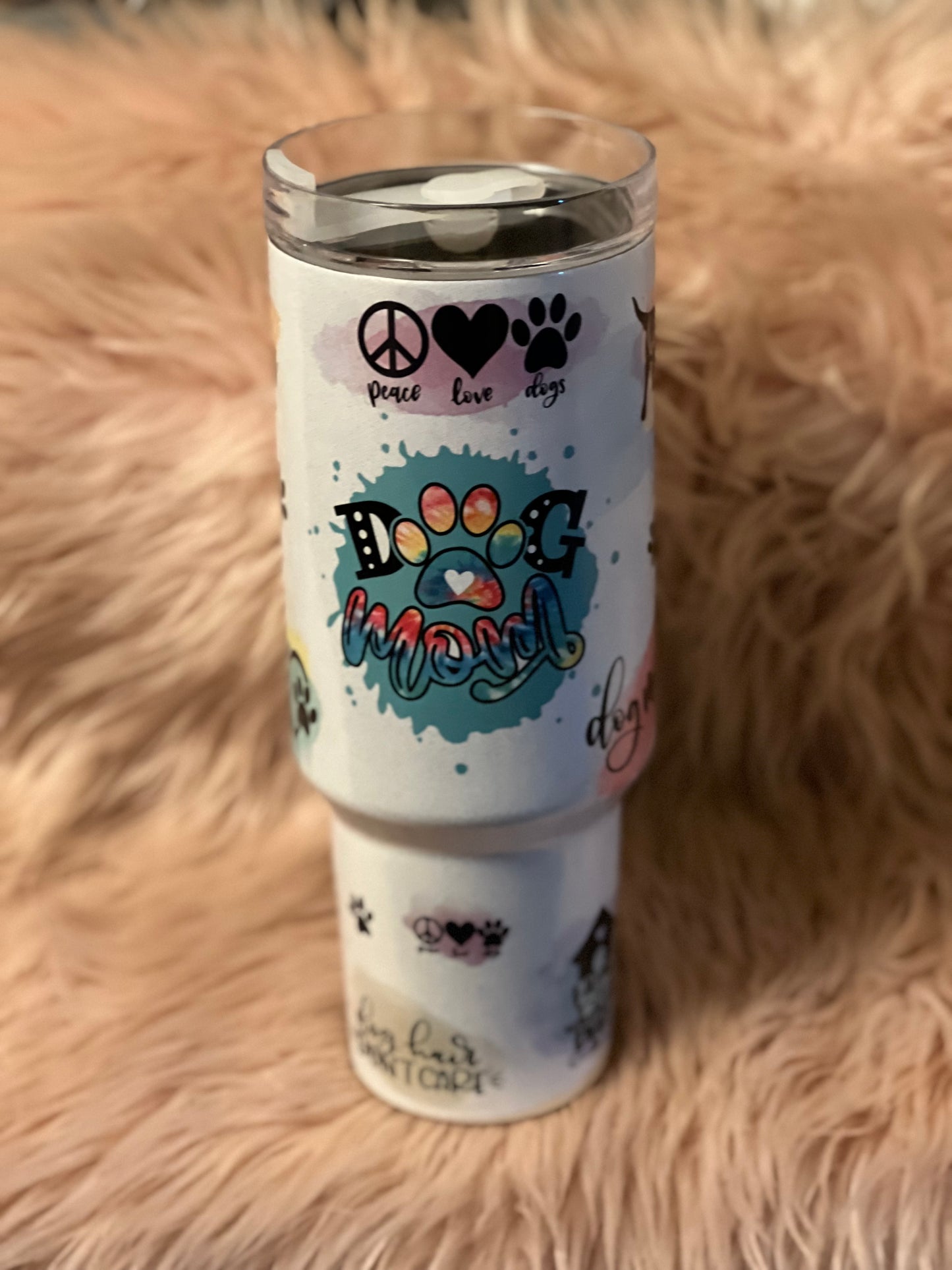 40oz Shimmer Tumbler w/ Handle Dog Mom