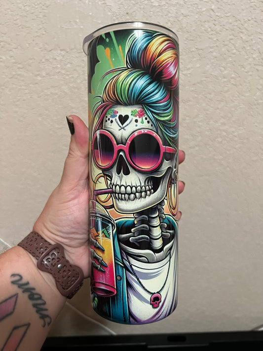 Neon Spooky Vibes 20oz Tumbler