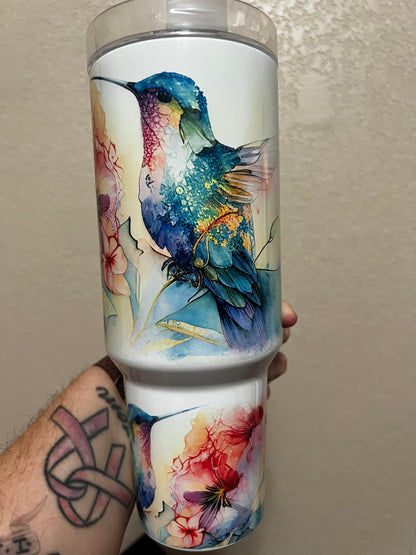 Hummingbird 40oz Handle Tumbler