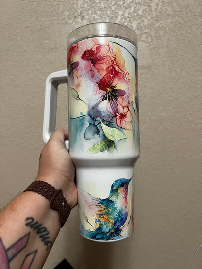 Hummingbird 40oz Handle Tumbler