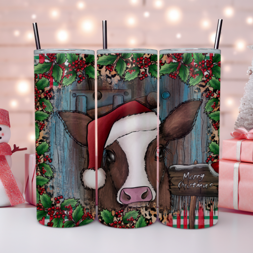 Moo Moo Santa Hat Tumbler