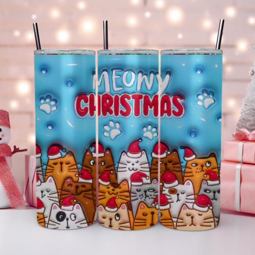 Meowy Christmas Tumbler