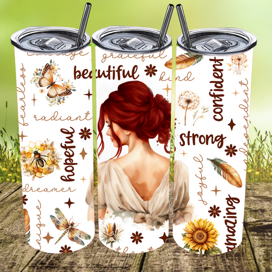 Red Hair Inspirational Tumbler