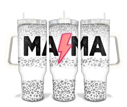 MAMA w/Lightning Bolt 40oz Tumbler