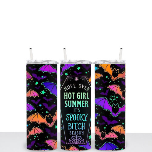 Move Over Hot Girl Summer w/Neon Bats 20oz Tumbler