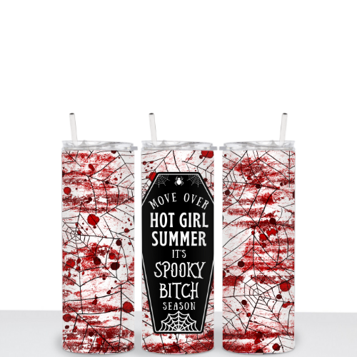 Move Over Hot Girl Summer w/Blood Splatter Bats 20oz Tumbler