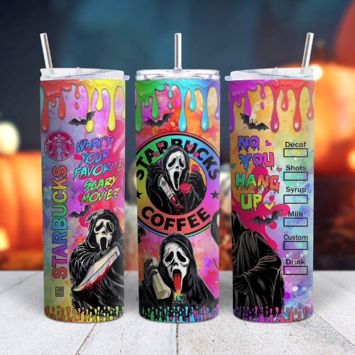 Neon Ghost Face 20oz Tumbler