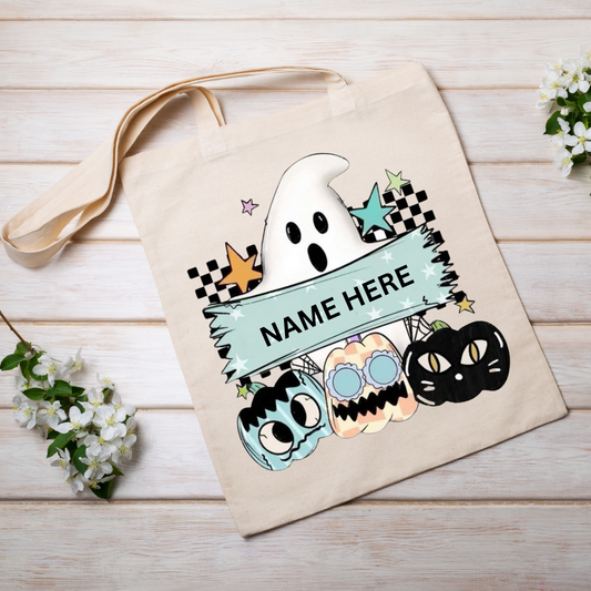 Blue Ghost Halloween Bag