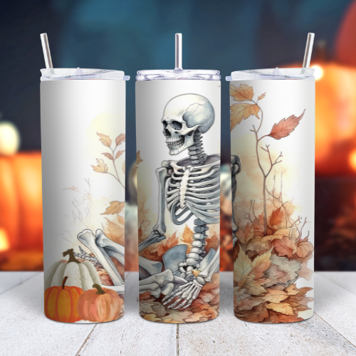 Pumpkin Skeleton 20oz Tumbler