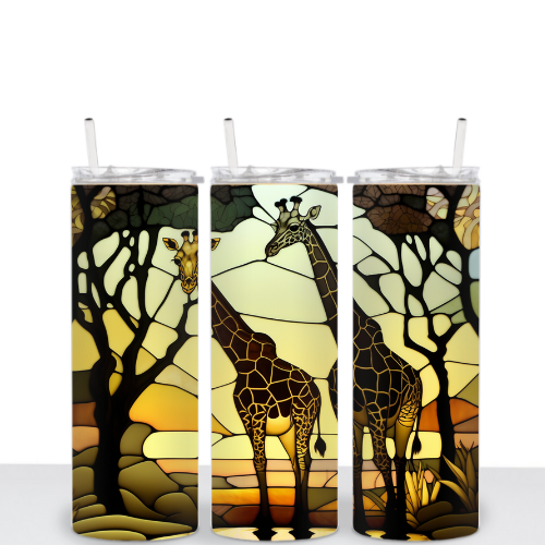 Stain Glass Giraffe 20oz Tumbler