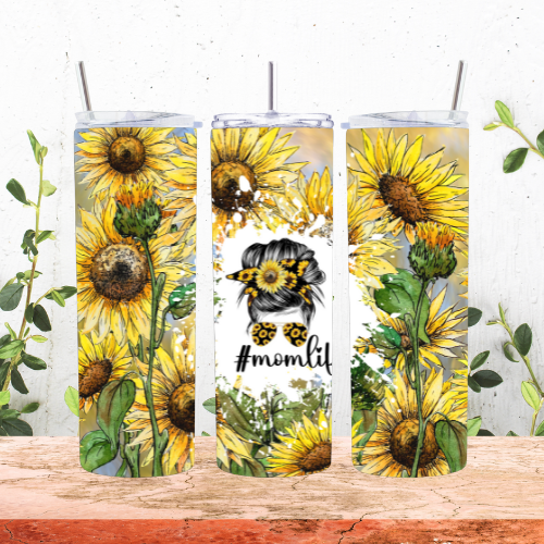 Sunflower Mom Life 20oz Tumbler